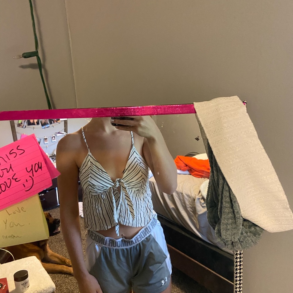 cute front tie tank
